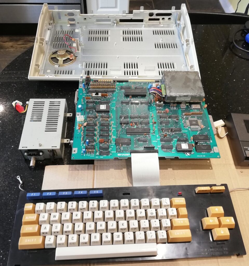 MZ-700 in disassembled and cleaned