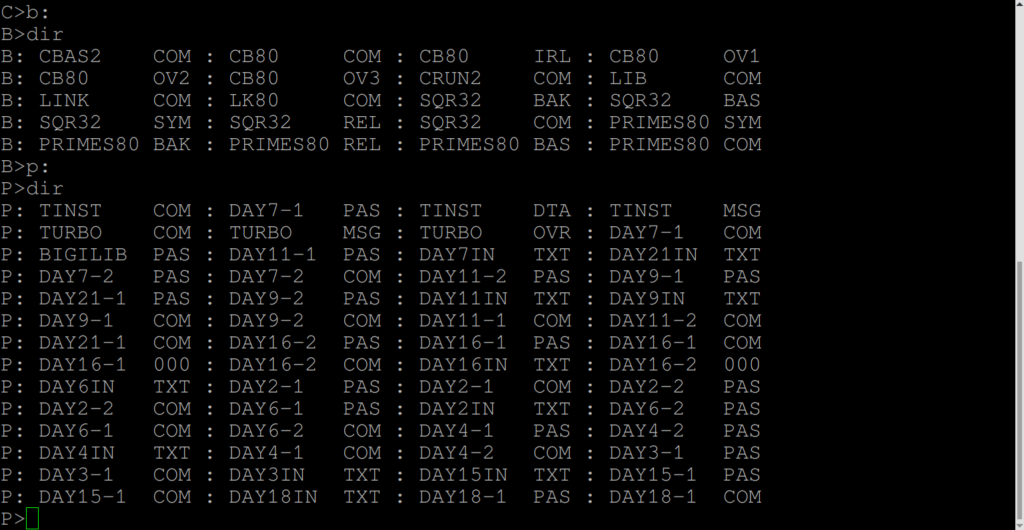 A telnet window connected to an RC2014 using PuTTY with these settings.